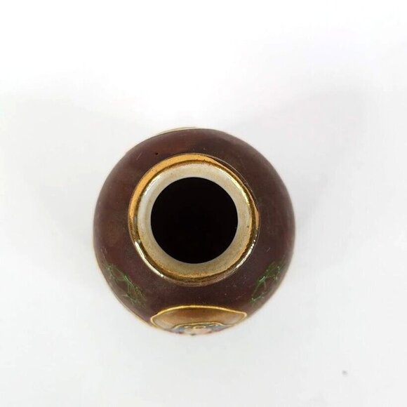 Satsuma Moriage Vase Porcelain 3" Miniature Hand Painted Made in Japan Vintage - Picture 3 of 5
